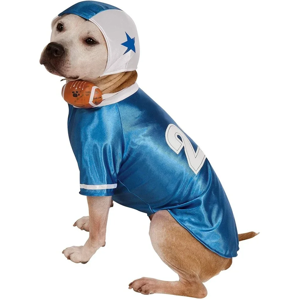 Rubie's Pet Costume, Medium, Blue Football Player